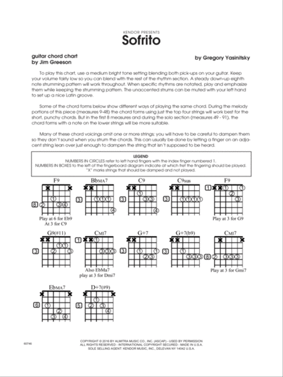 Sofrito - Guitar Chord Chart Guitar scores gallery preview page 1