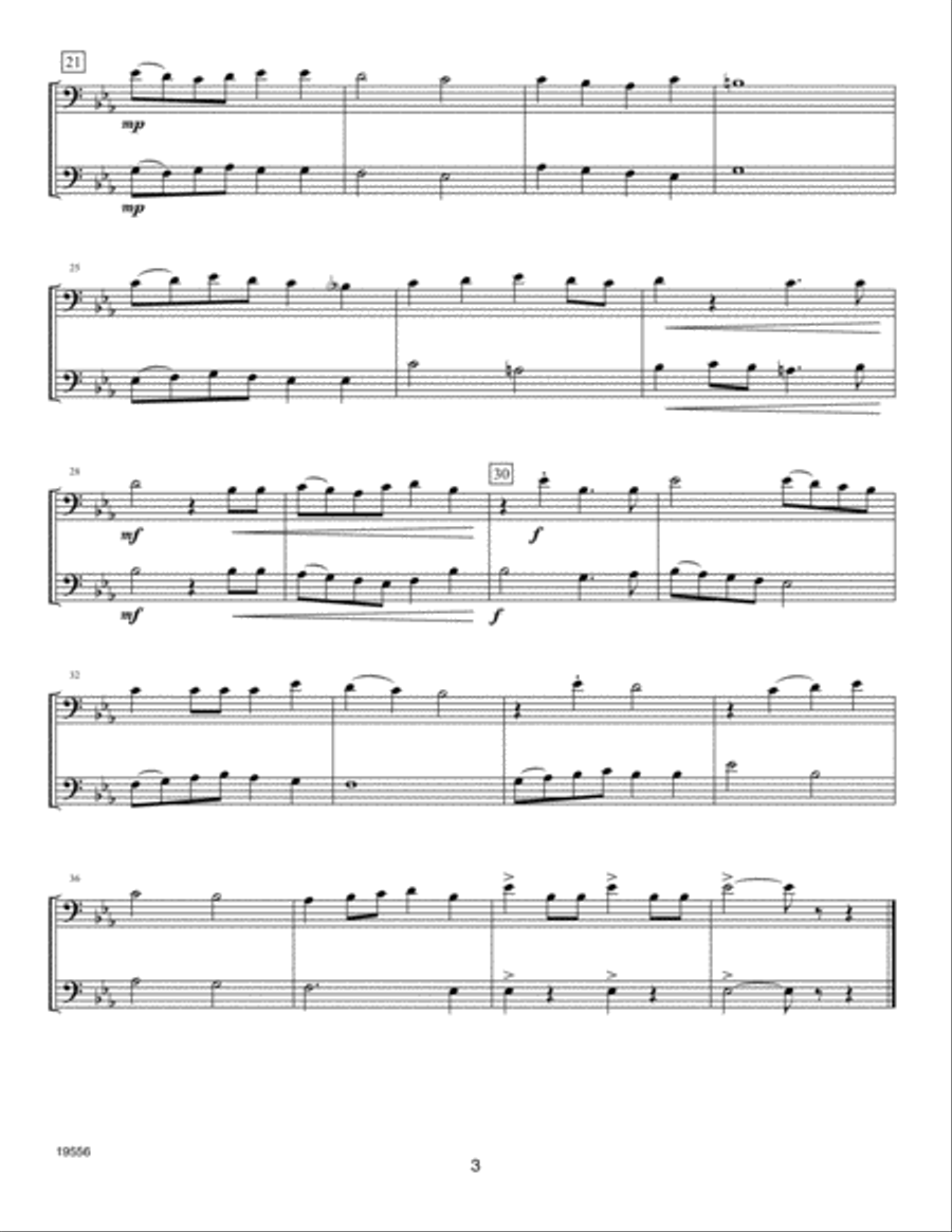 Classical FlexDuets - Bass Clef Instruments Bass Clef Instrument scores gallery preview page 3