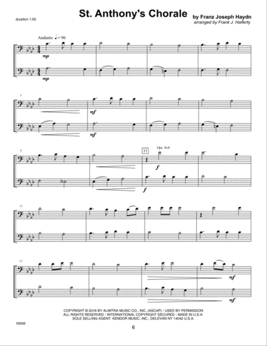 Classical FlexDuets - Bass Clef Instruments Bass Clef Instrument scores gallery preview page 6