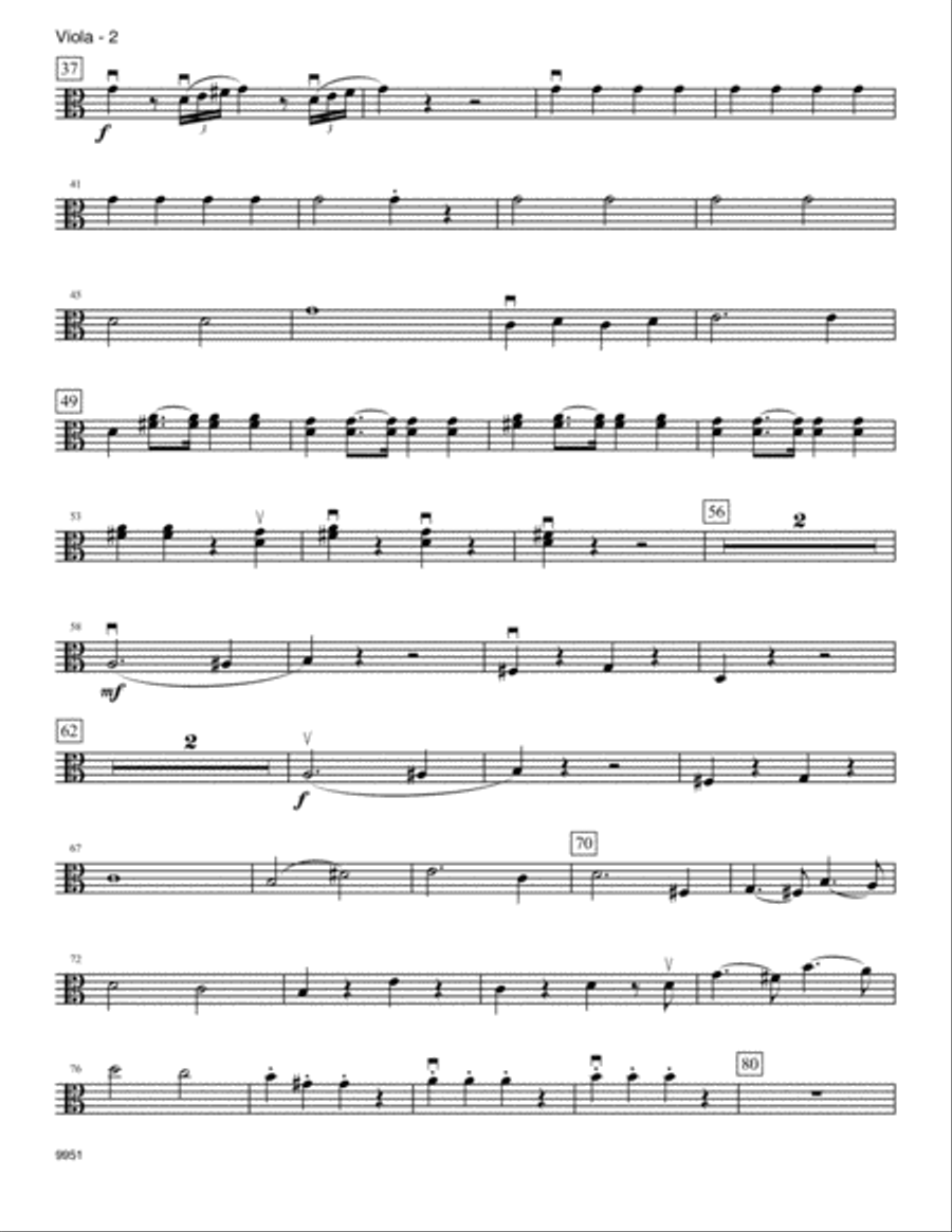Allegro From Jupiter Symphony - Viola Viola scores gallery preview page 2