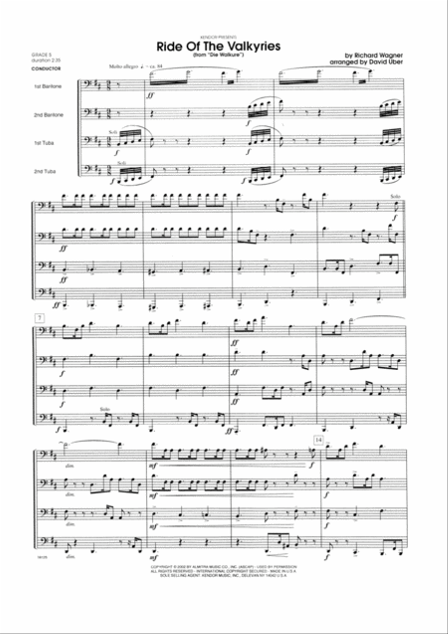 Ride Of The Valkyries From Die Walkure - Full Score Score scores gallery preview page 1