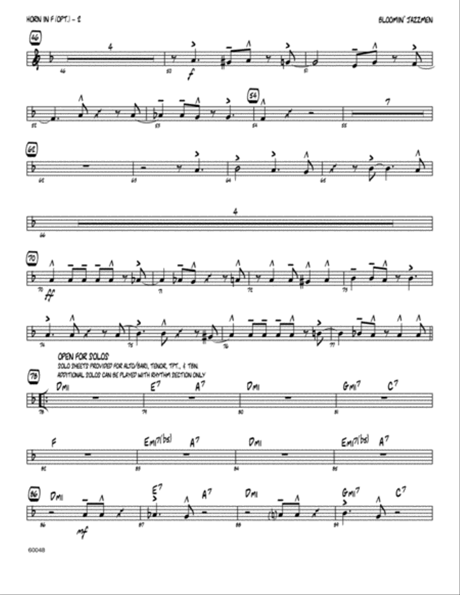 Bloomin' Jazzmen - Horn in F Horn Solo scores gallery preview page 2