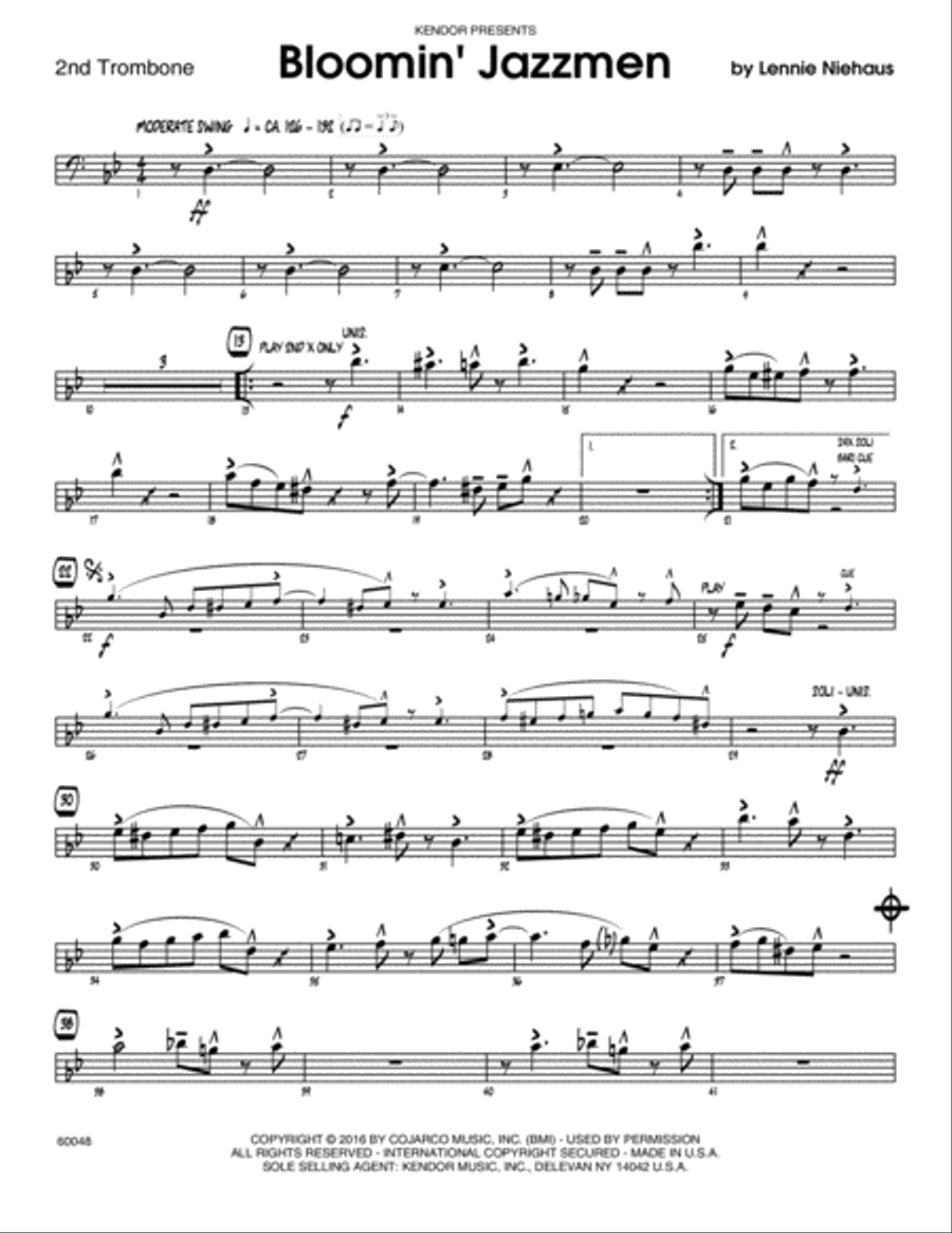Bloomin' Jazzmen - 2nd Trombone Trombone scores gallery preview page 1