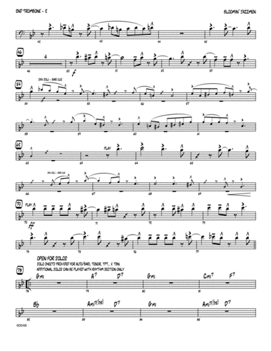 Bloomin' Jazzmen - 2nd Trombone Trombone scores gallery preview page 2