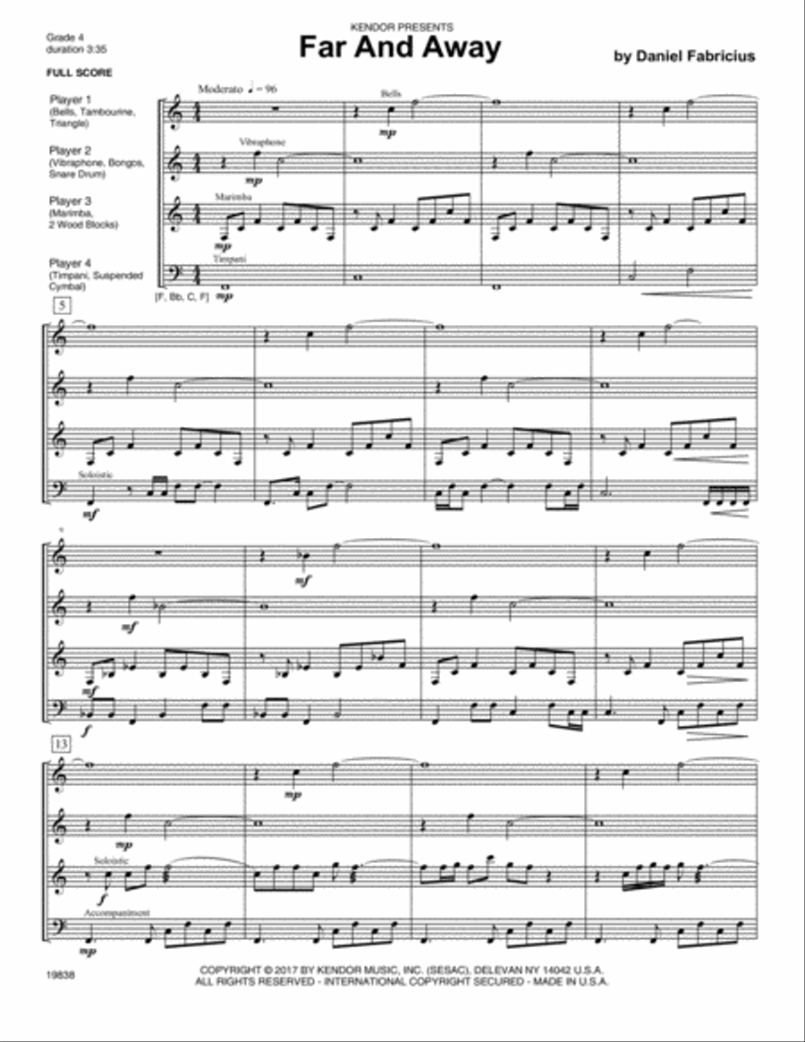 Far and Away - Full Score Trumpet scores gallery preview page 1