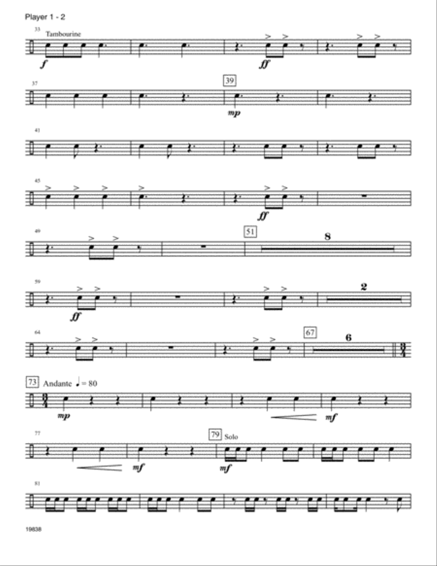 Far and Away - Percussion 1 Percussion scores gallery preview page 2