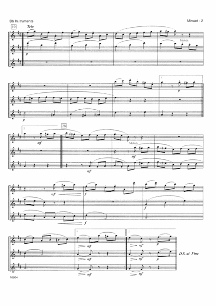 FlexTrios For Woodwinds (playable by any three woodwind instruments) - Bb Instruments B-Flat Instrument scores gallery preview page 5