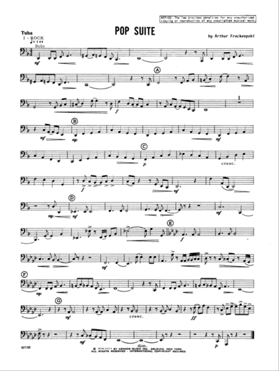 Pop Suite - Tuba Tuba scores gallery preview page 1