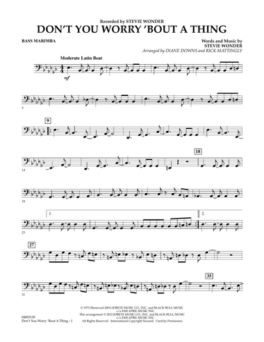 Don't You Worry 'Bout a Thing - Bass Marimba