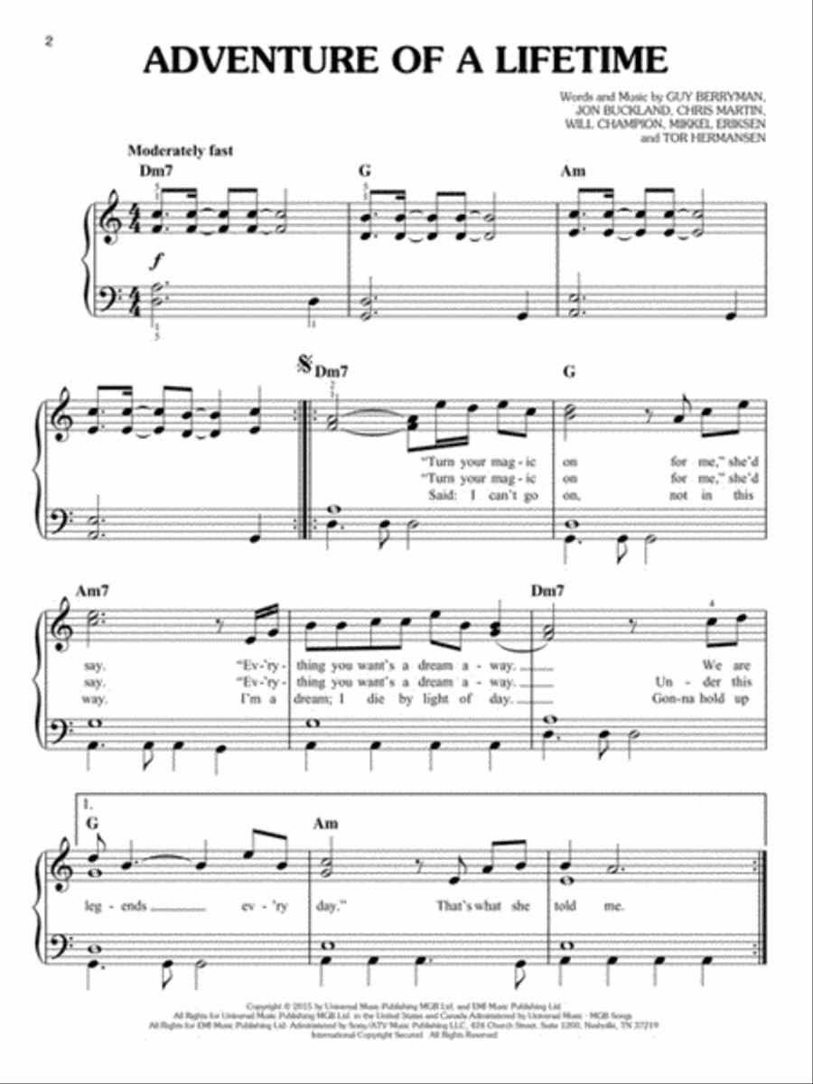 Popular Sheet Music – 30 Hits from 2015-2017 Easy Piano scores gallery preview page 3