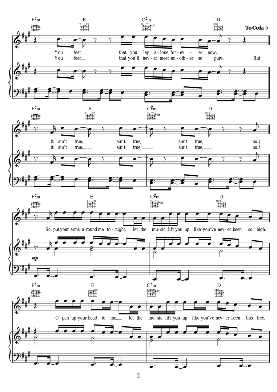 Crying In The Club Crying In The Club Piano, Vocal scores gallery preview page 2