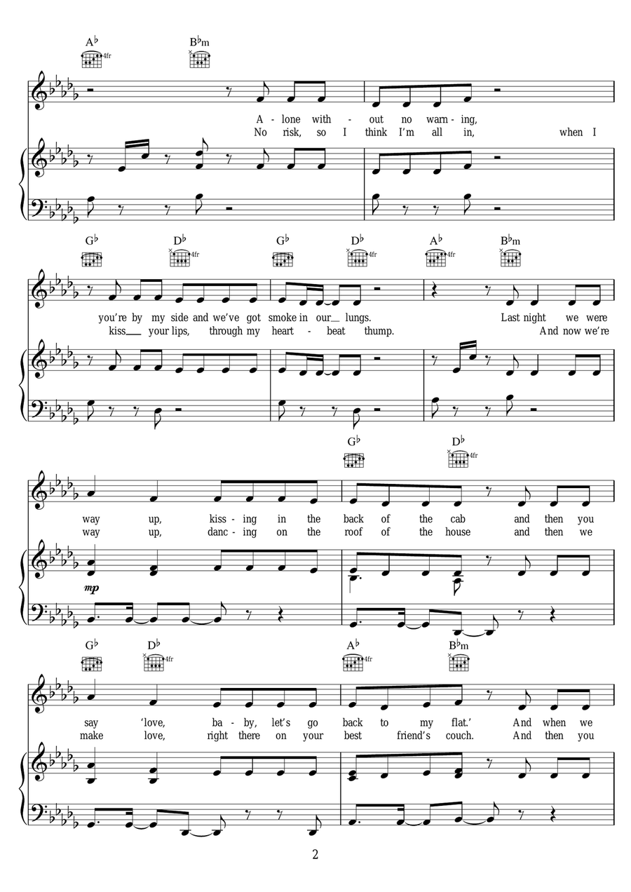 Your Song Your Song Piano, Vocal scores gallery preview page 2