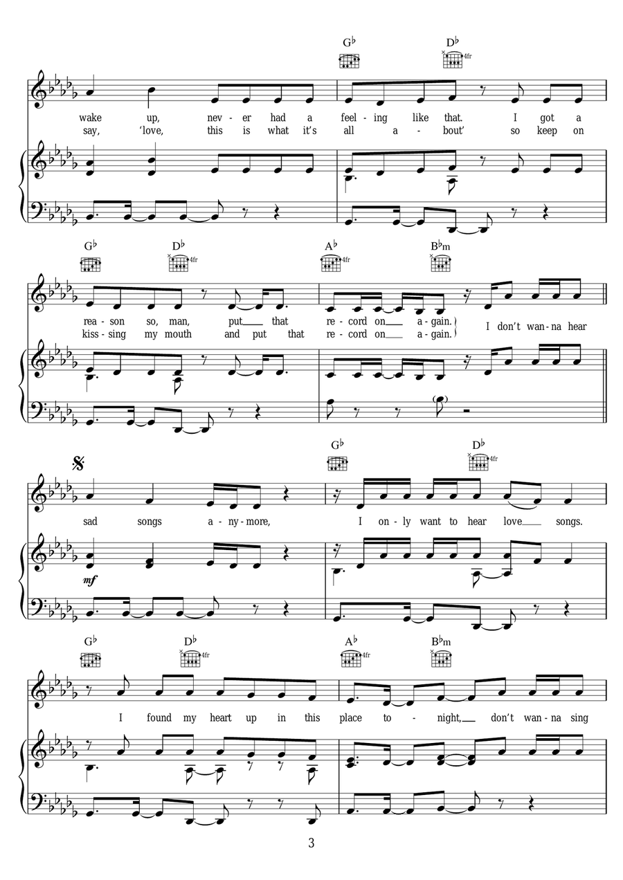 Your Song Your Song Piano, Vocal scores gallery preview page 3