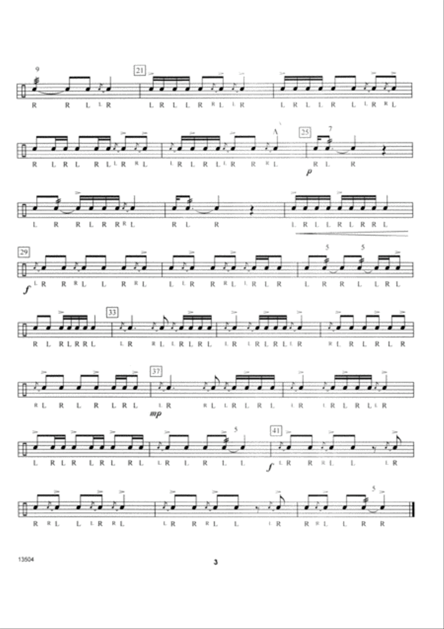 Winning Snare Drum Solos For The Intermediate Drummer Snare Drum scores gallery preview page 3