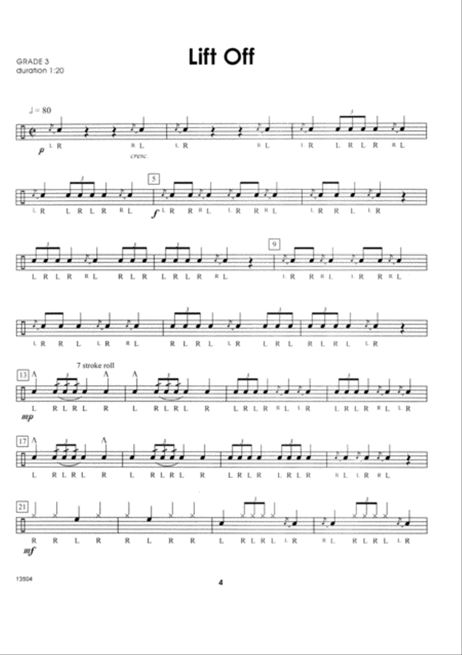 Winning Snare Drum Solos For The Intermediate Drummer Snare Drum scores gallery preview page 4