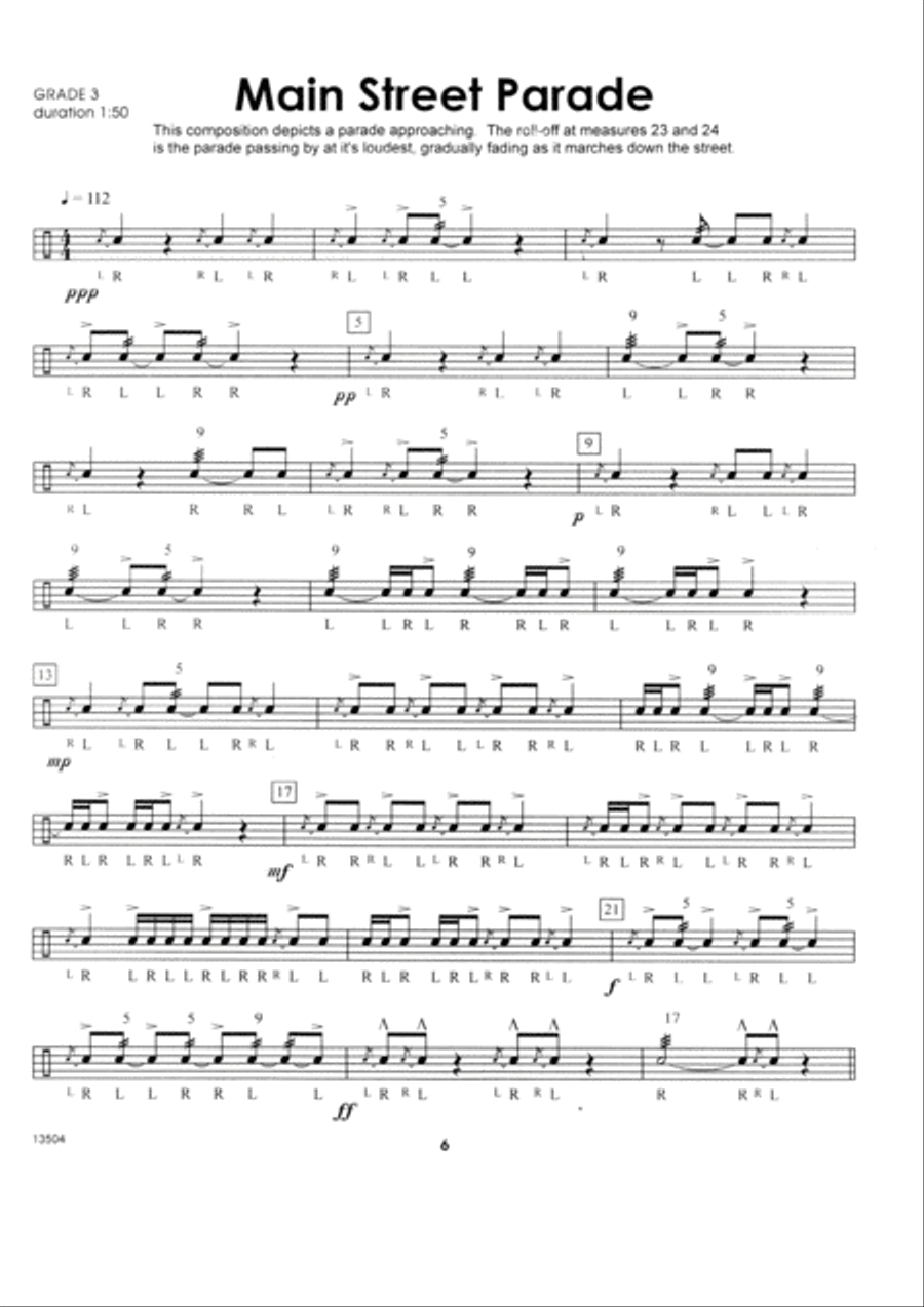 Winning Snare Drum Solos For The Intermediate Drummer Snare Drum scores gallery preview page 6