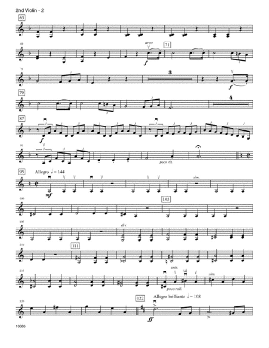 Nabucco Overture - 2nd Violin Violin scores gallery preview page 2