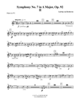 Beethoven Symphony No. 7, Movement II - Horn in F 1 (Transposed Part), Op. 92 mini preview