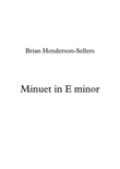 Minuet in E minor