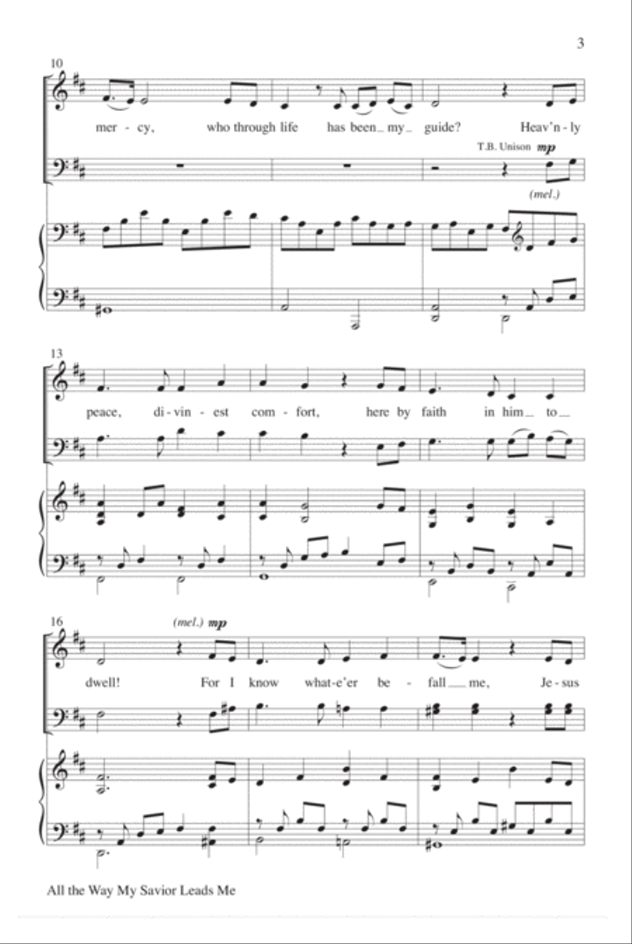 All the Way My Savior Leads 4-Part scores gallery preview page 3
