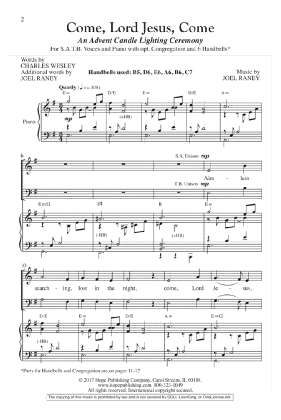 Come, Lord Jesus, Come Come, Lord Jesus, Come 4-Part scores gallery preview page 2