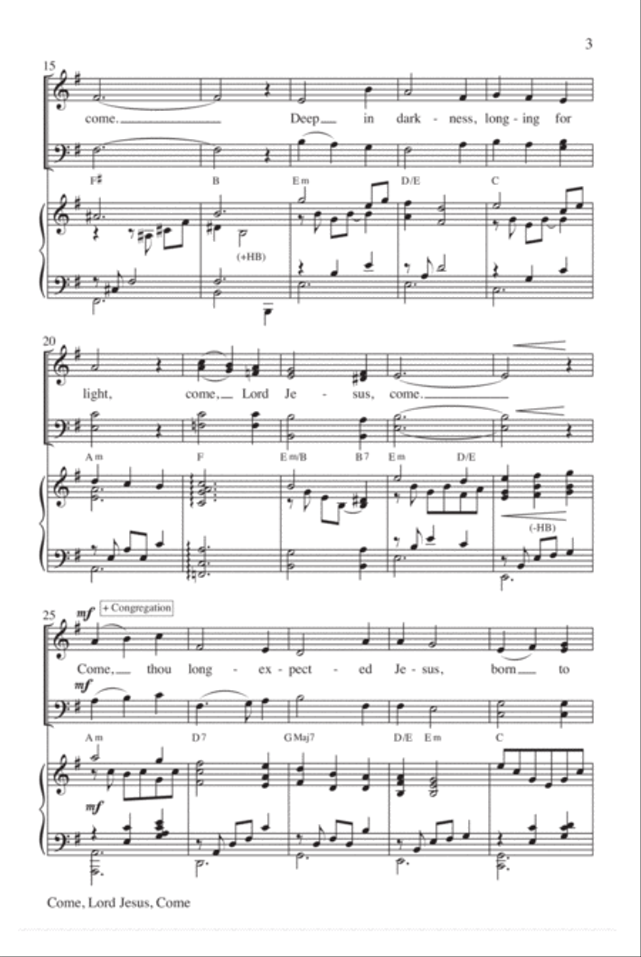 Come, Lord Jesus, Come Come, Lord Jesus, Come 4-Part scores gallery preview page 3