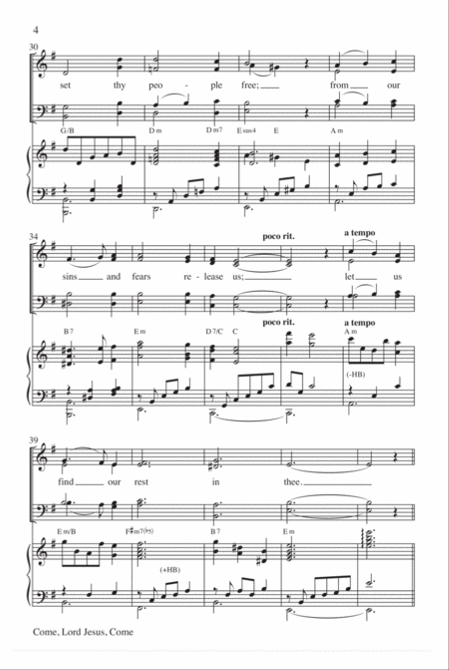 Come, Lord Jesus, Come Come, Lord Jesus, Come 4-Part scores gallery preview page 4