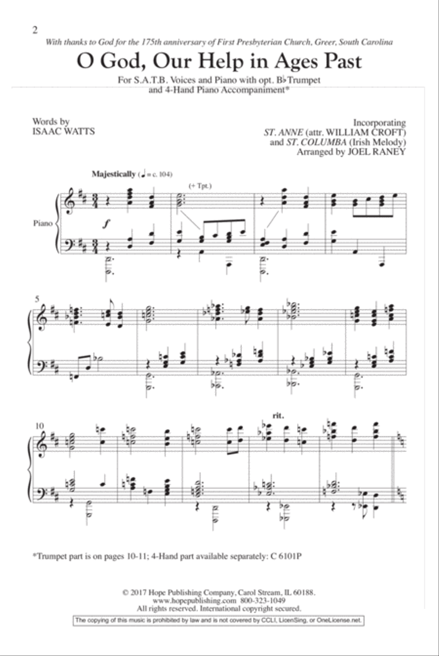 O God, Our Help in Ages Past 4-Part scores gallery preview page 2