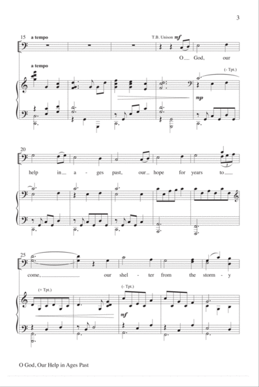 O God, Our Help in Ages Past 4-Part scores gallery preview page 3