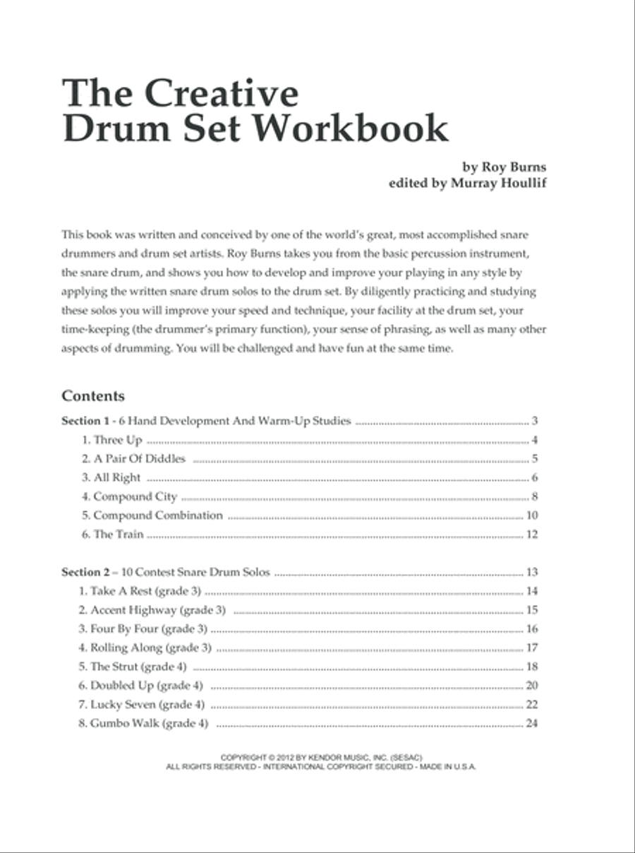 The Creative Drum Set Workbook Drum Set scores gallery preview page 1