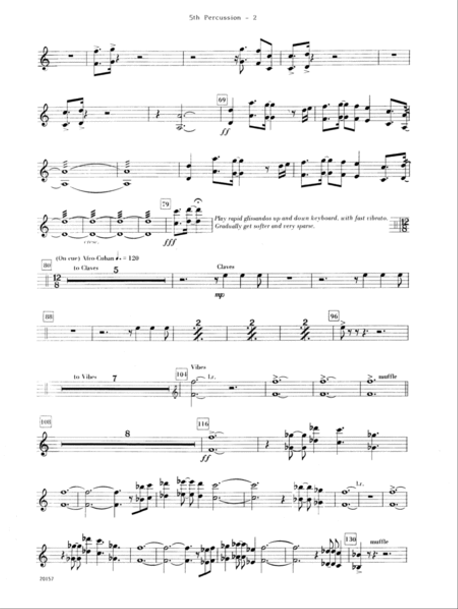 Suite For Solo Drum Set & Percussion Ensemble - Percussion 5 Drum Set scores gallery preview page 2