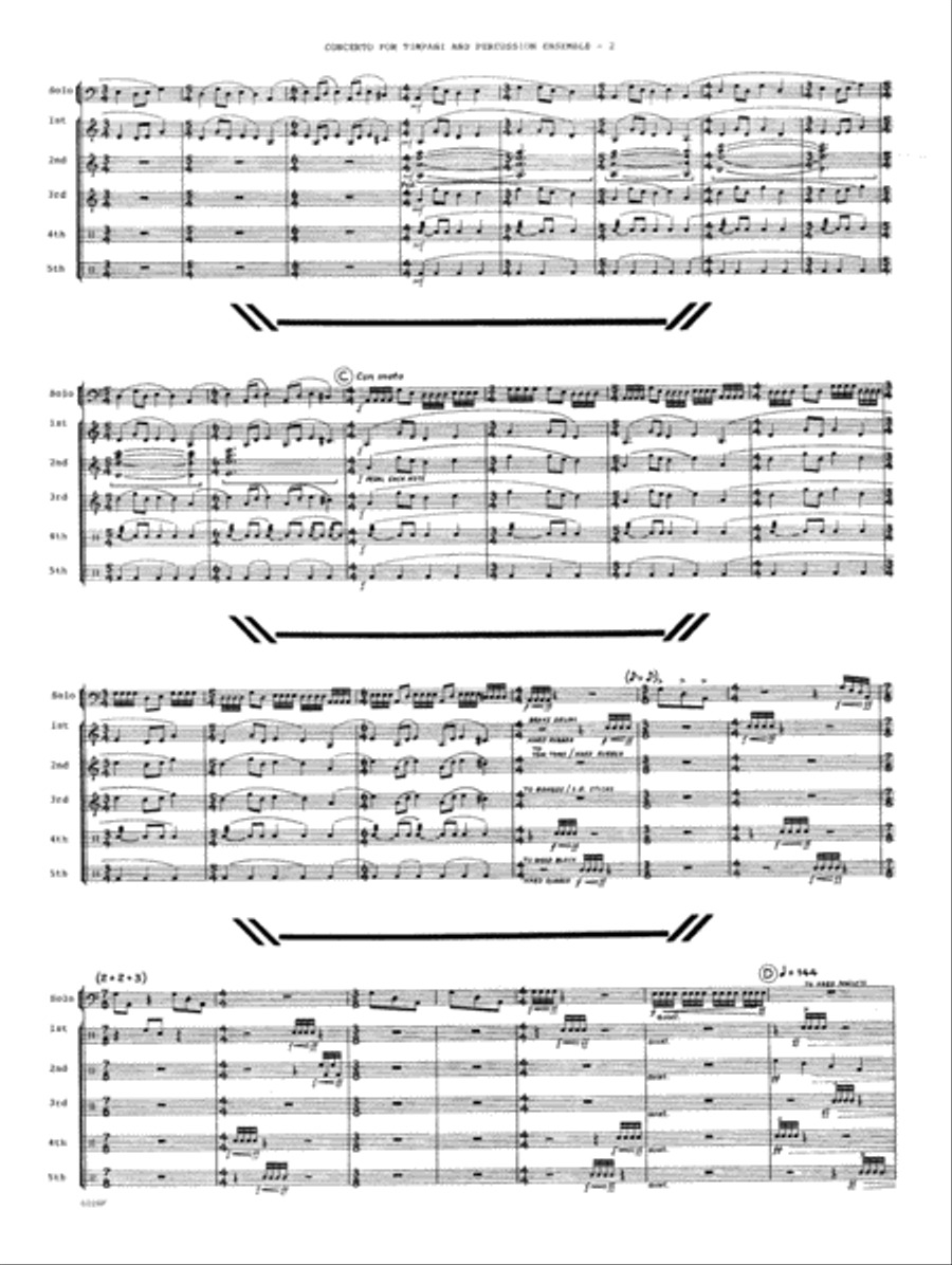 Concerto For Timpani And Percussion Ensemble - Full Score Percussion scores gallery preview page 3