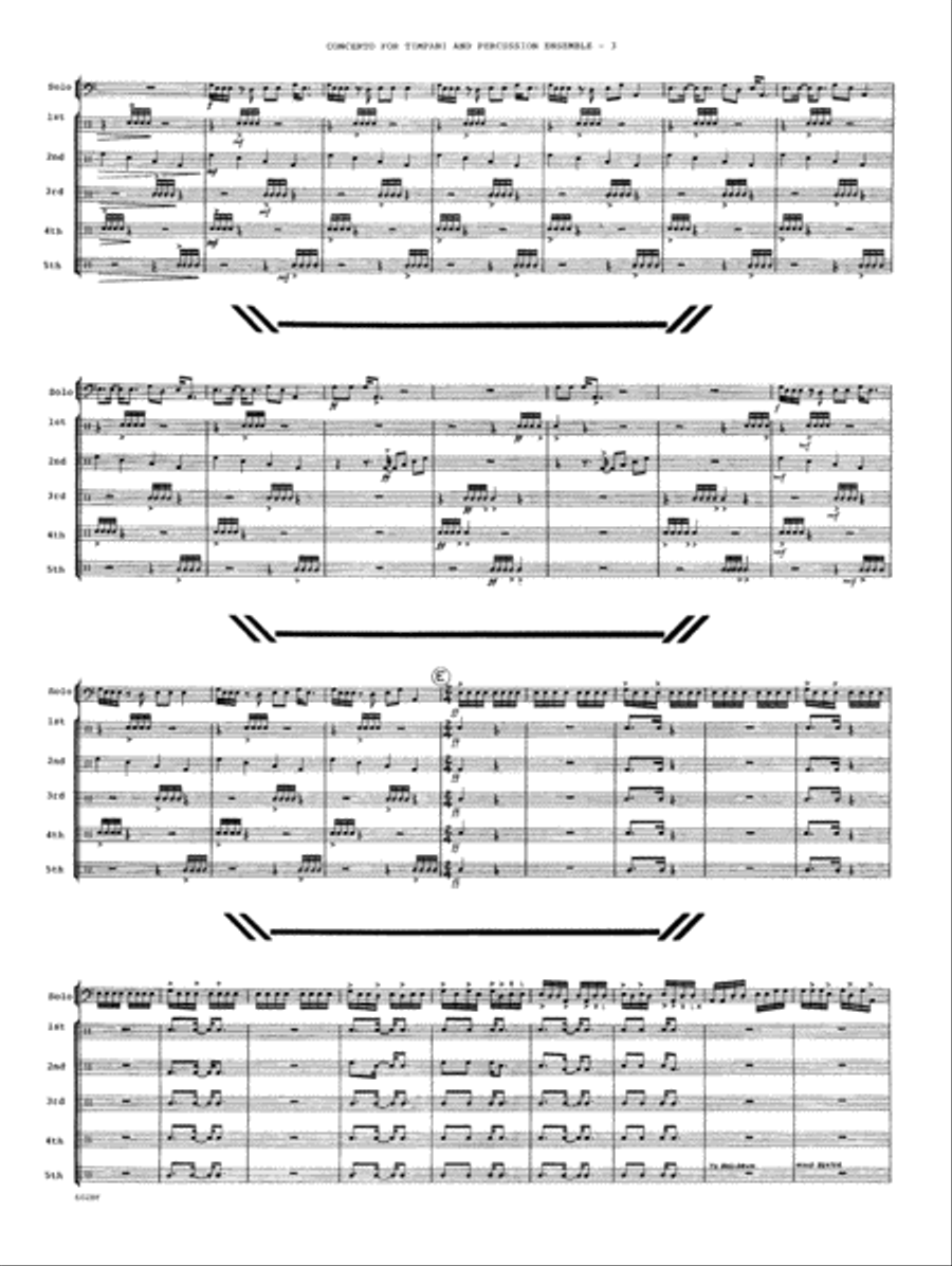 Concerto For Timpani And Percussion Ensemble - Full Score Percussion scores gallery preview page 4