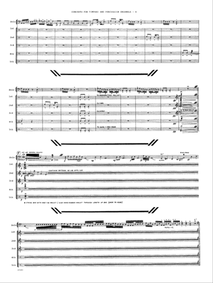 Concerto For Timpani And Percussion Ensemble - Full Score Percussion scores gallery preview page 5
