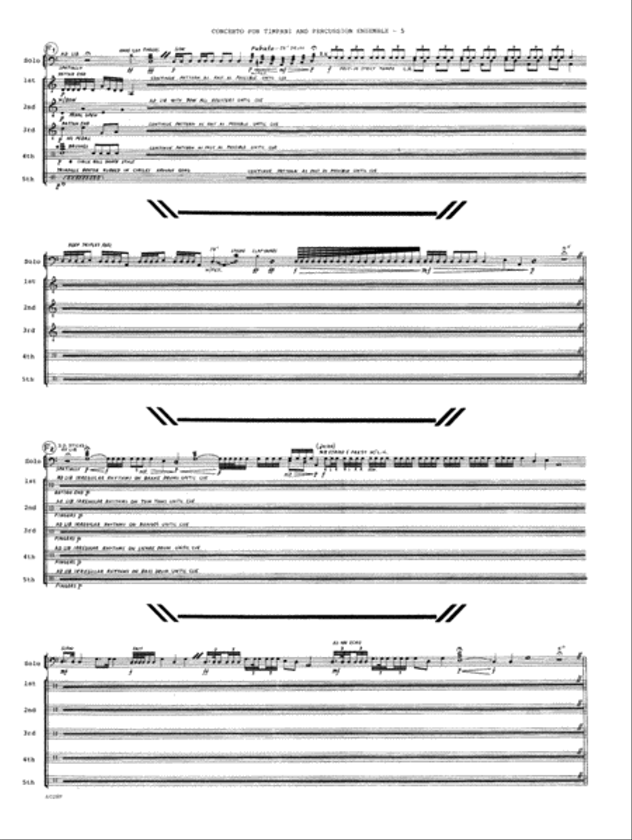 Concerto For Timpani And Percussion Ensemble - Full Score Percussion scores gallery preview page 6