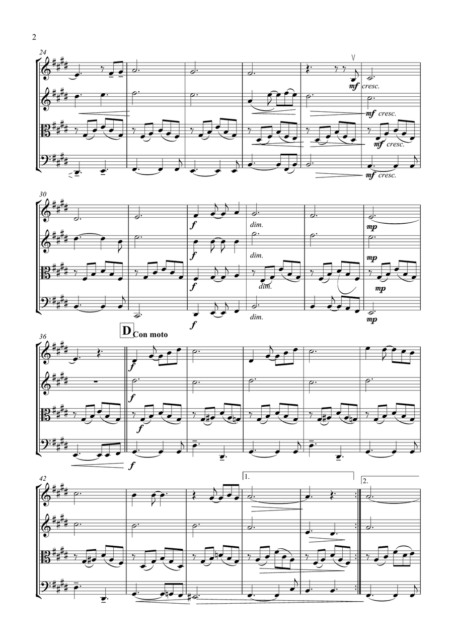 Can't Help Falling In Love String Quartet scores gallery preview page 3