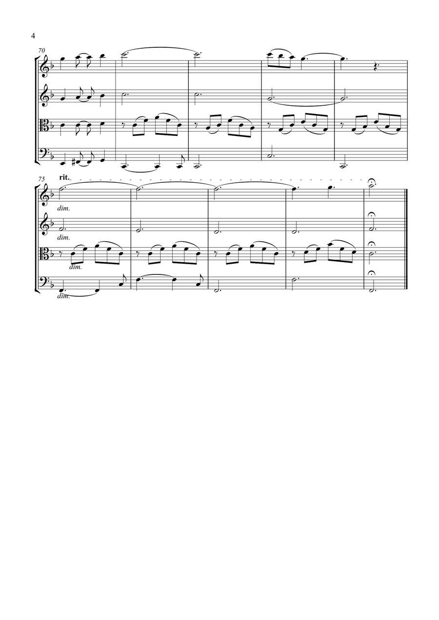 Can't Help Falling In Love String Quartet scores gallery preview page 5