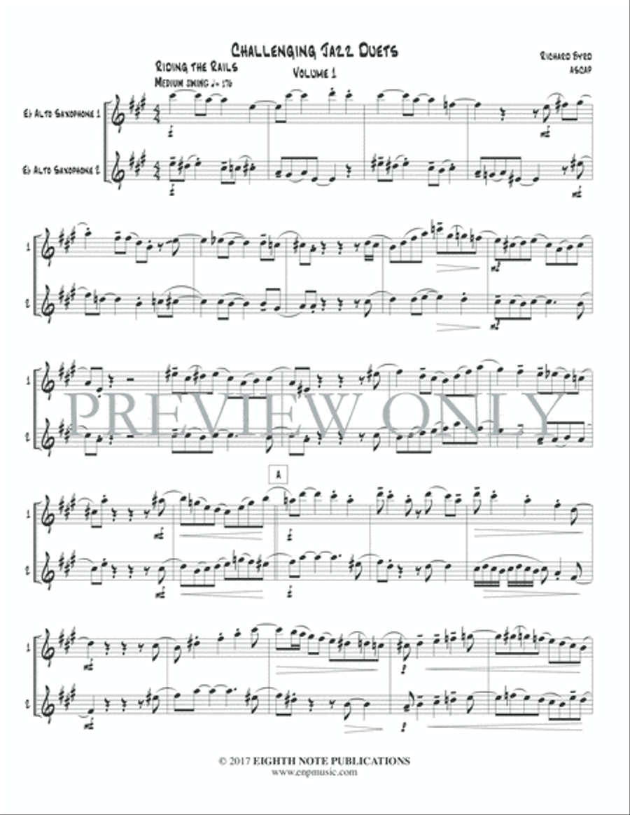 Challenging Jazz Duets, Volume 1 Small Ensemble scores gallery preview page 3