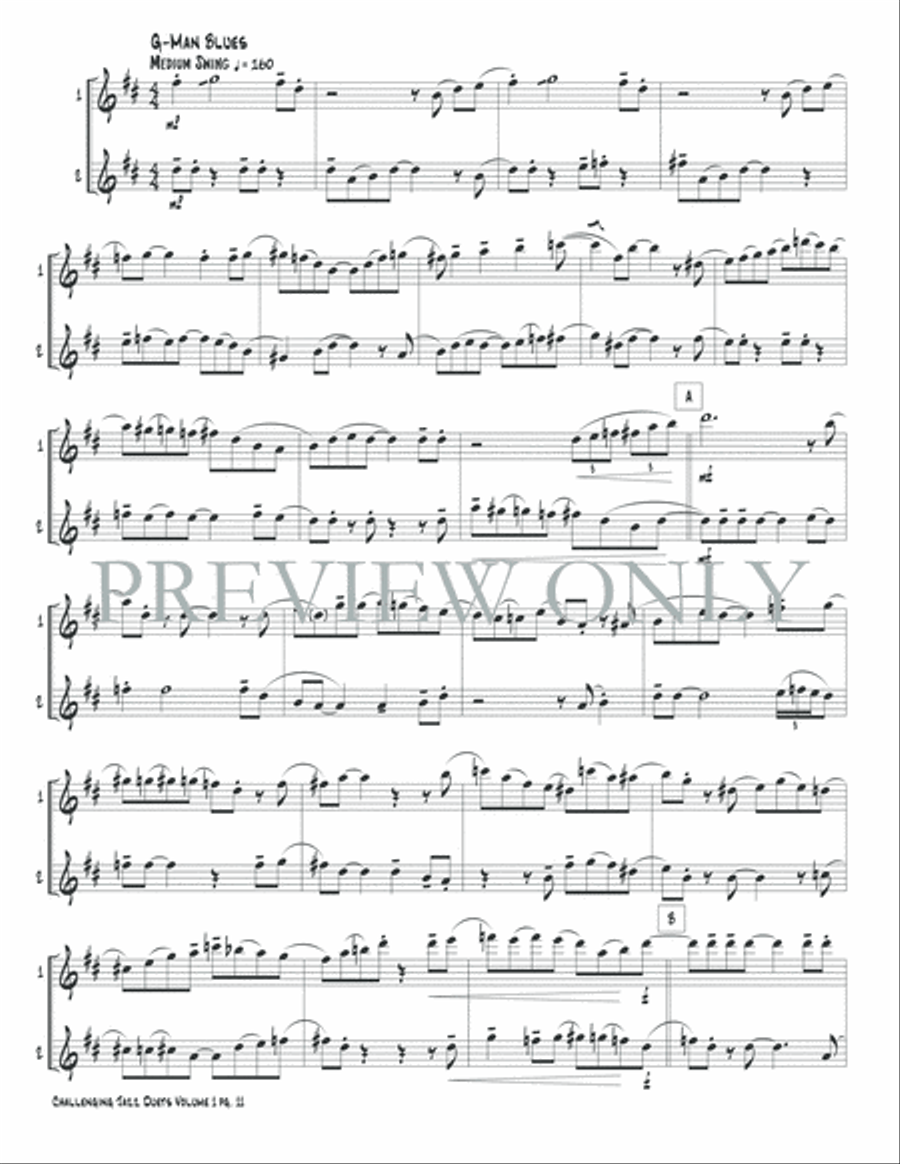 Challenging Jazz Duets, Volume 1 Small Ensemble scores gallery preview page 13