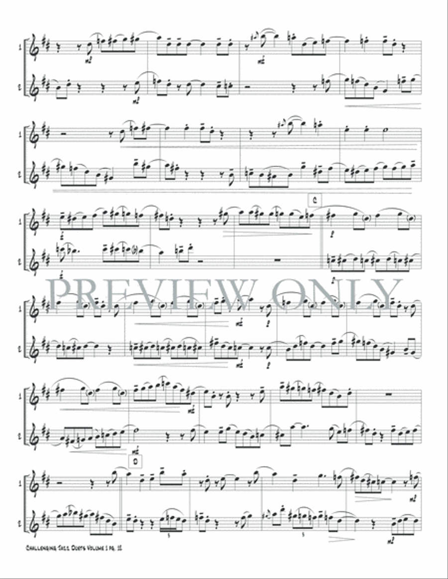 Challenging Jazz Duets, Volume 1 Small Ensemble scores gallery preview page 14