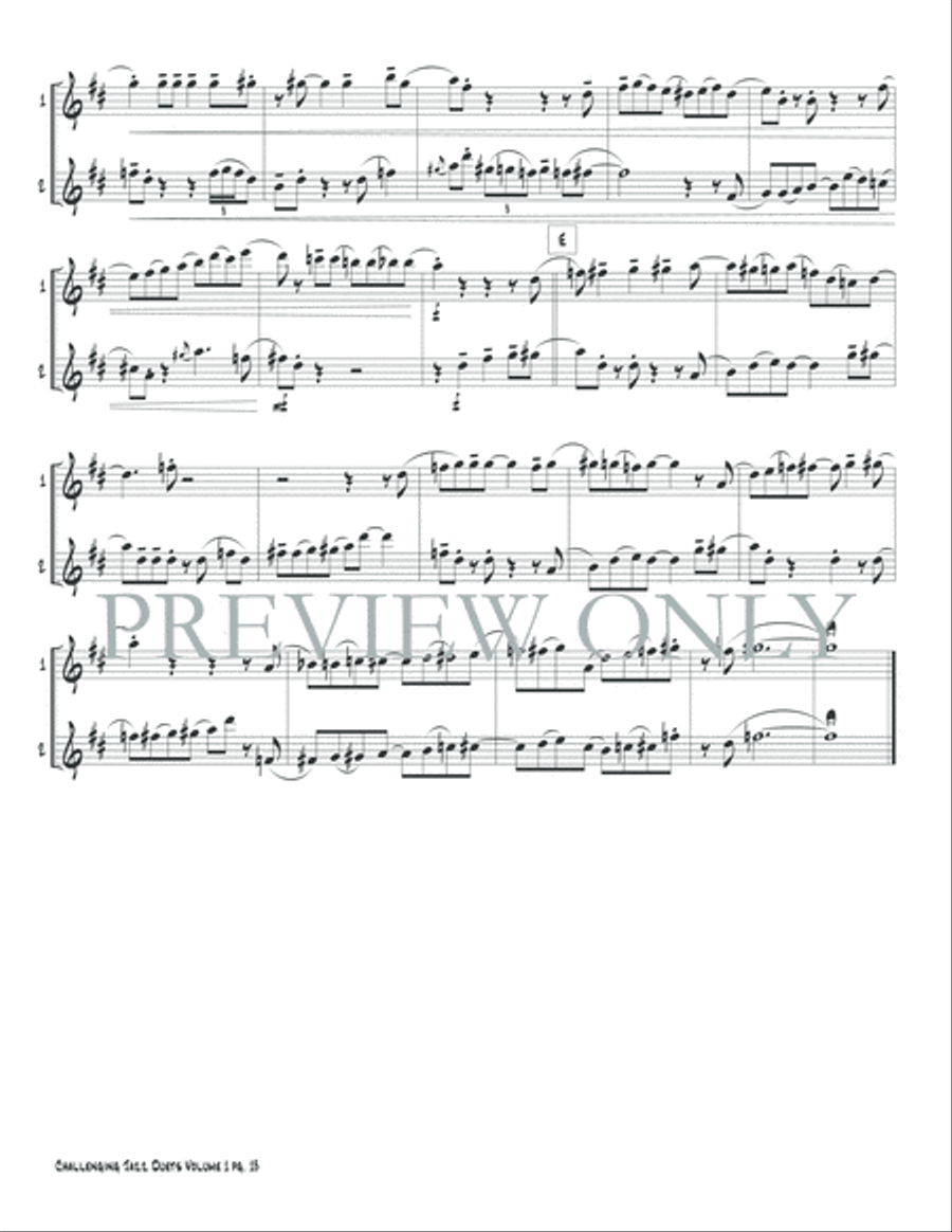 Challenging Jazz Duets, Volume 1 Small Ensemble scores gallery preview page 15