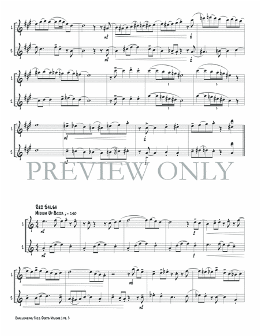 Challenging Jazz Duets, Volume 1 Small Ensemble scores gallery preview page 5
