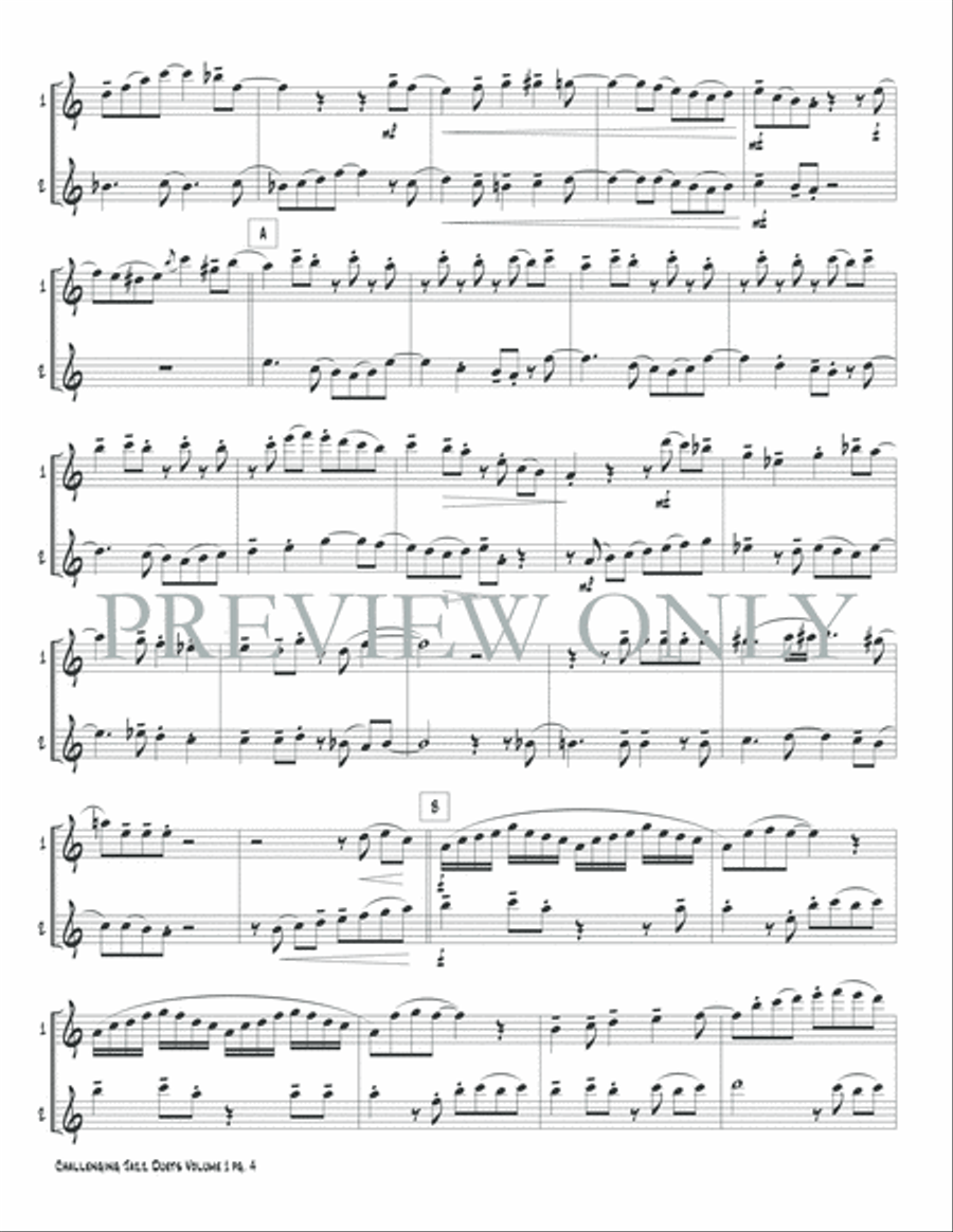 Challenging Jazz Duets, Volume 1 Small Ensemble scores gallery preview page 6