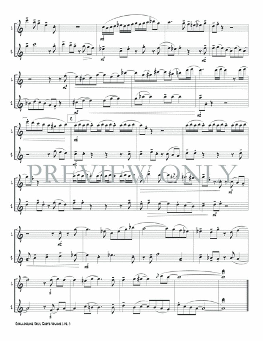 Challenging Jazz Duets, Volume 1 Small Ensemble scores gallery preview page 7