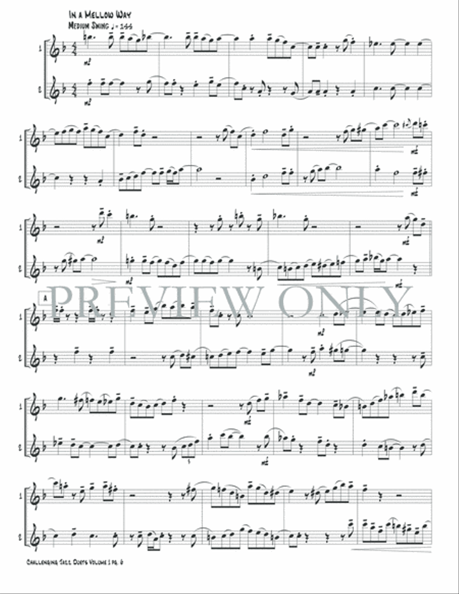 Challenging Jazz Duets, Volume 1 Small Ensemble scores gallery preview page 8