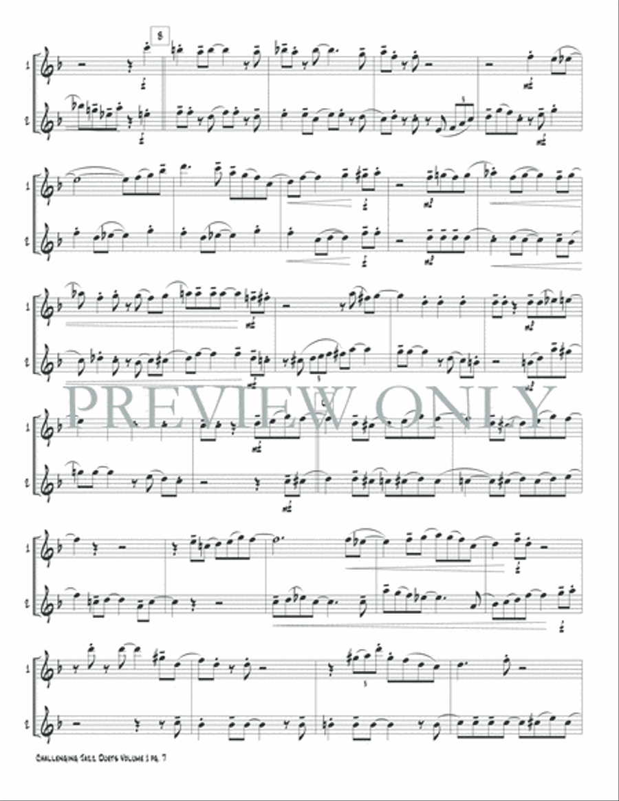 Challenging Jazz Duets, Volume 1 Small Ensemble scores gallery preview page 9