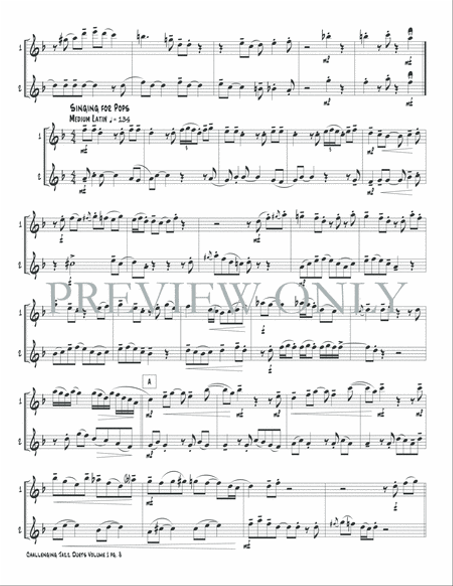 Challenging Jazz Duets, Volume 1 Small Ensemble scores gallery preview page 10