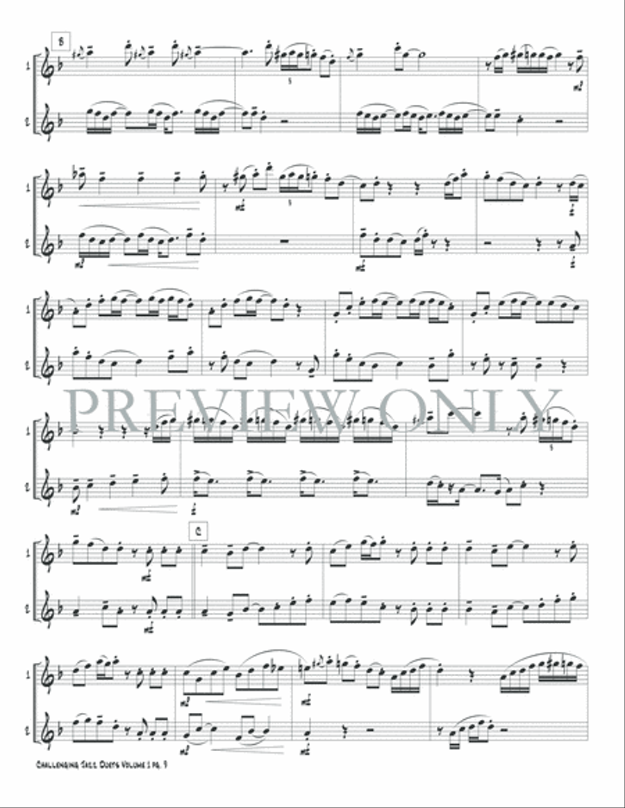 Challenging Jazz Duets, Volume 1 Small Ensemble scores gallery preview page 11