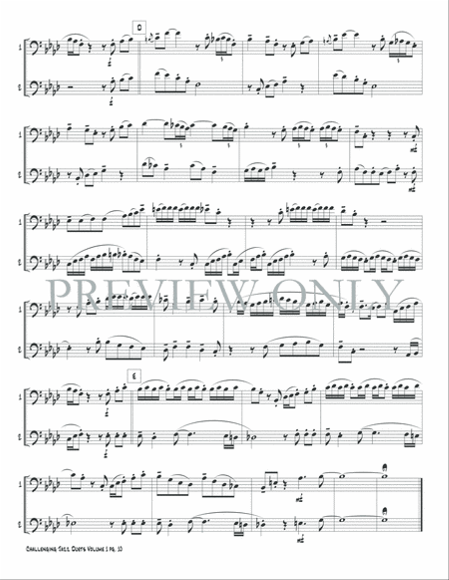Challenging Jazz Duets, Volume 1 Trombone Duet scores gallery preview page 12