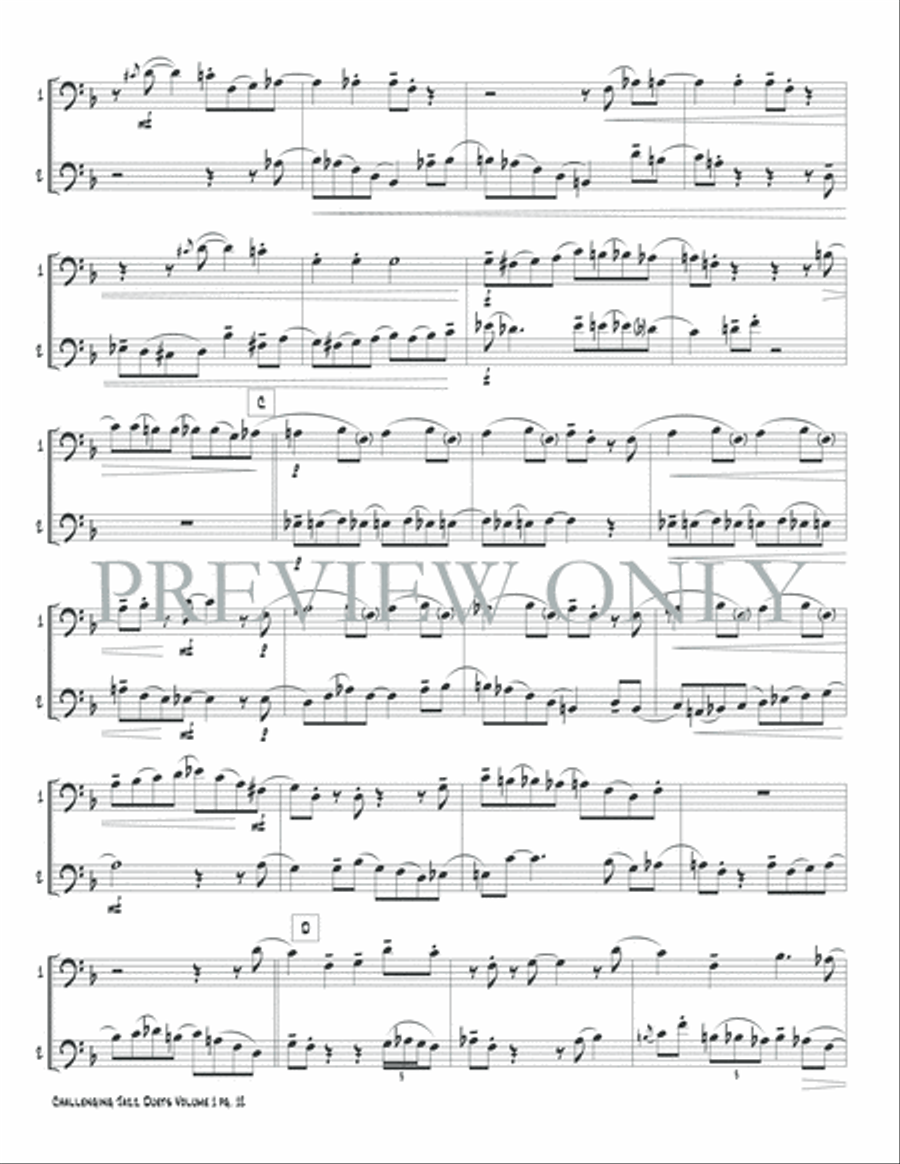 Challenging Jazz Duets, Volume 1 Trombone Duet scores gallery preview page 14